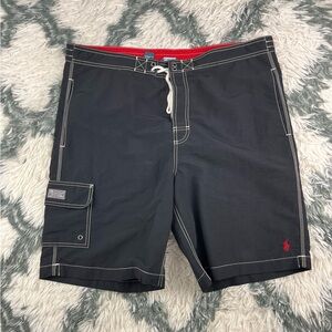 Polo Ralph Lauren Men's Swim Trunks Size Large Black Red
